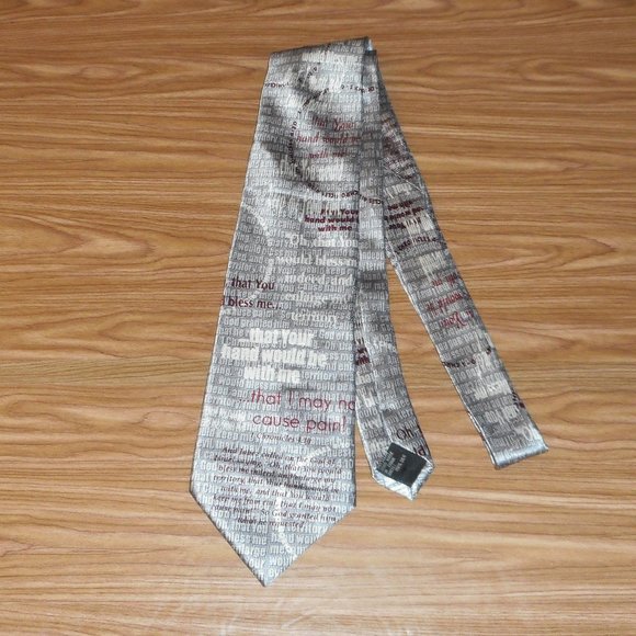 Christian scripture silk tie 1 Chronicles 4:10 - Picture 4 of 8